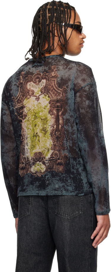 Majica kratkih rukava Jean Paul Gaultier The Oversized Médaillon Printed Mesh Long Sleeve Top Višebojno | 25/04-W-TO340-M006P-005740, 2