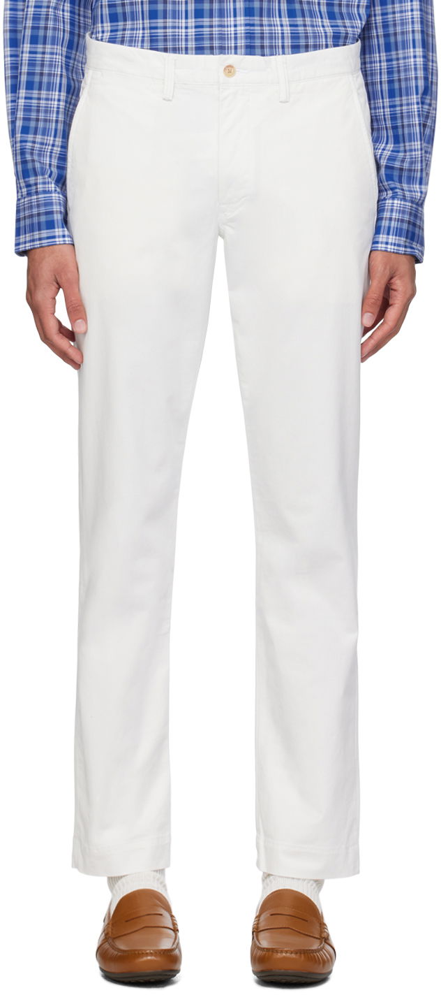 Hlače Polo by Ralph Lauren Polo Ralph Lauren Straight Fit Trousers Bijela | 710690138100