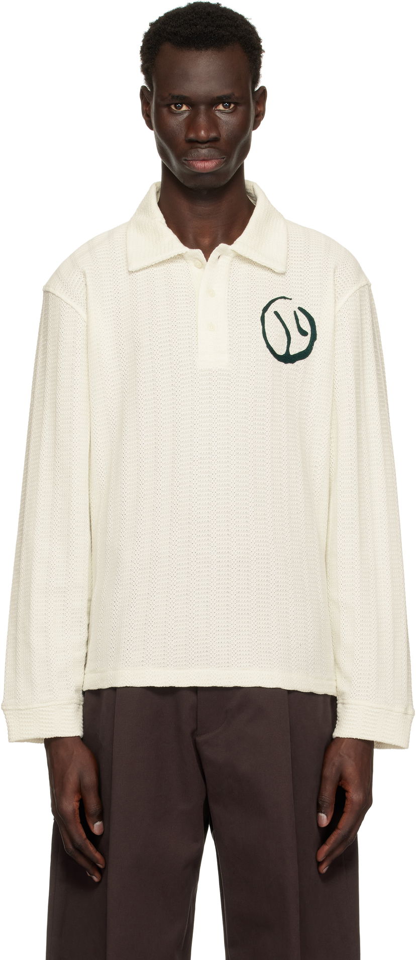 Polo majica Palmes Palmes Knitted Rugby Polo Bijela | P15-0030-062