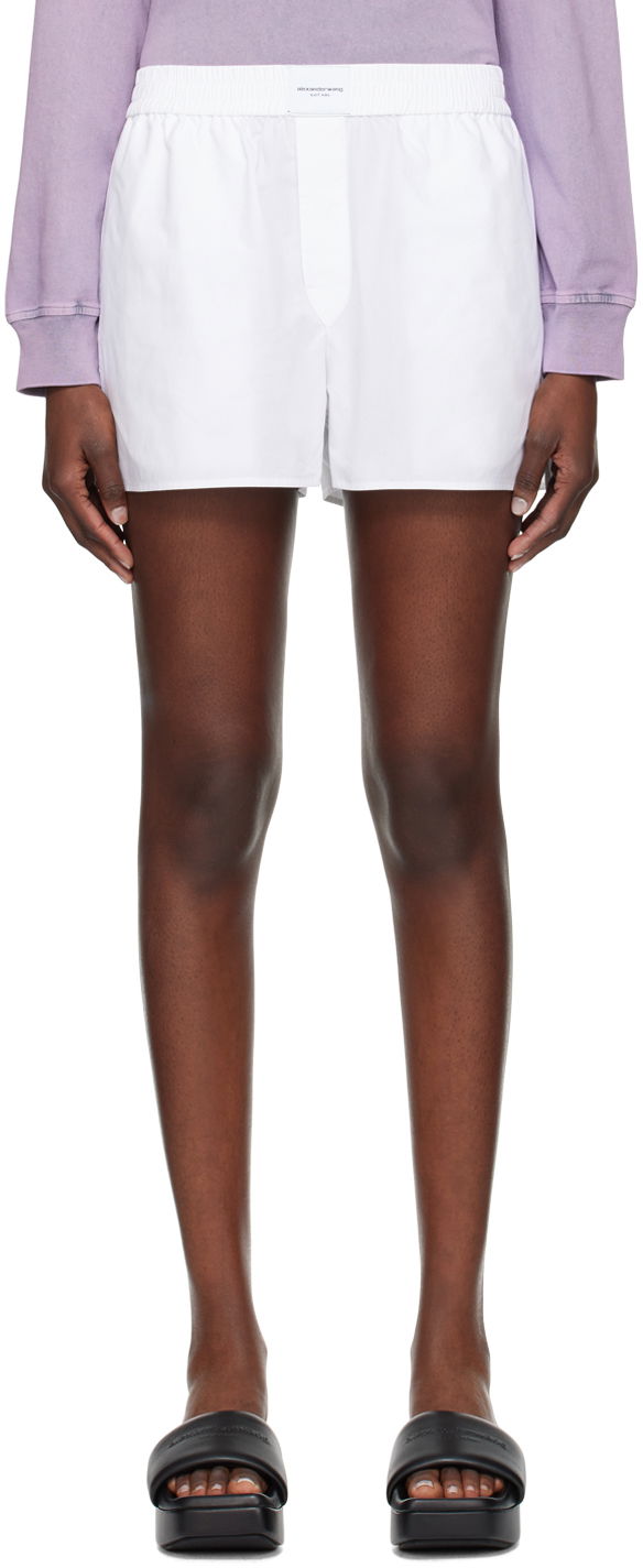 Kratke hlače Alexander Wang Alexander Wang.t Button-Fly Shorts Bijela | 4WC2244370