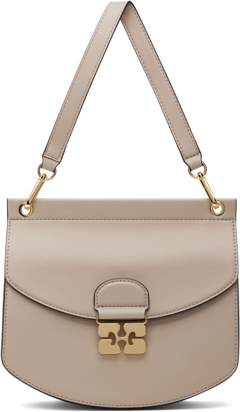 Ručna torbica GANNI GANNI Small Apo-G Shoulder Bag Bež | A6460