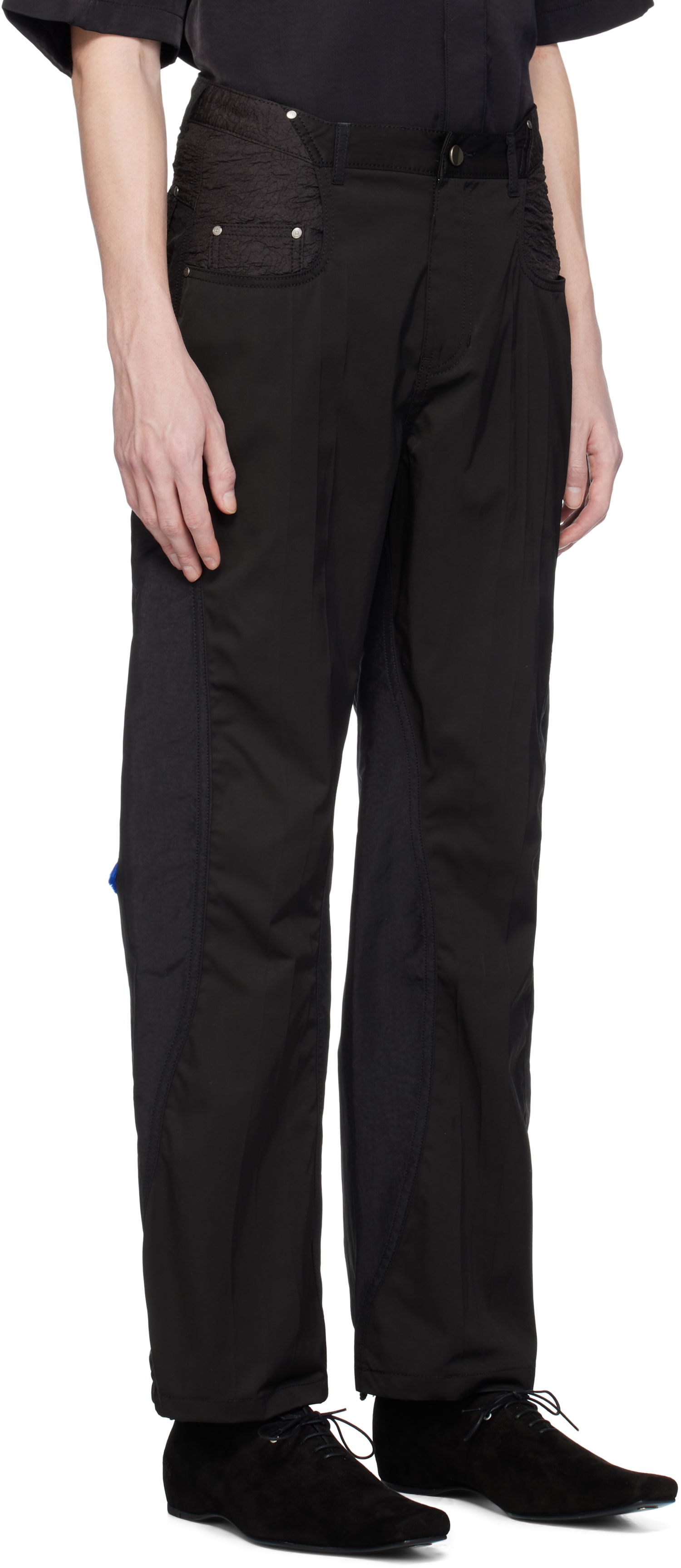 Hlače ADER ERROR ADER error 0104 Cropped Wide-Leg Trousers Crna | BO01SSBT0104BK, 1