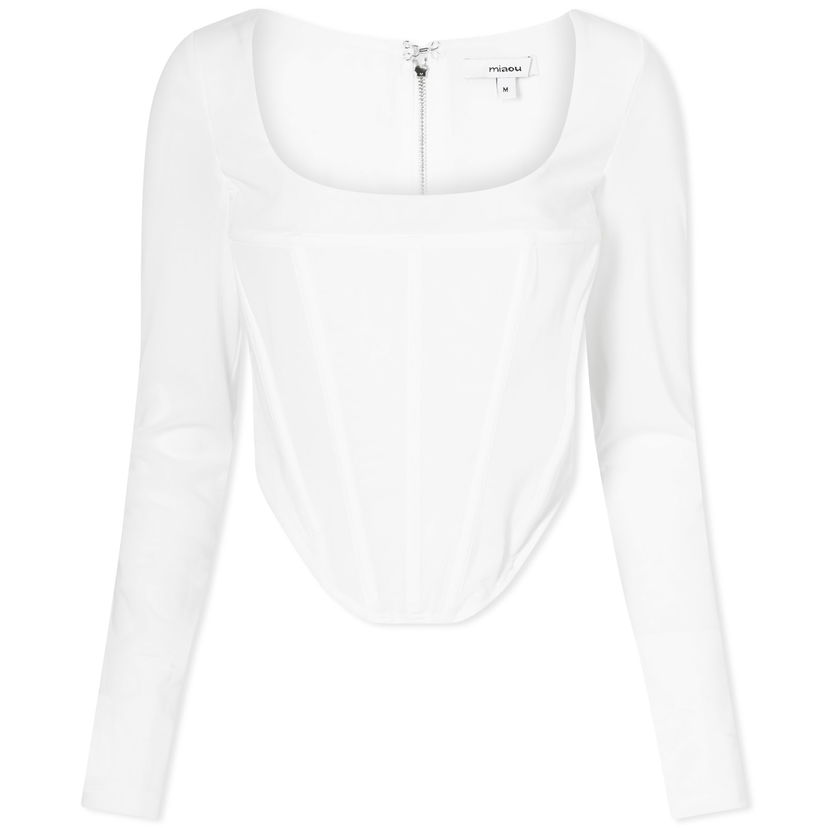 Crop top Miaou Maud Corset Top Bijela | 7065PM3WH