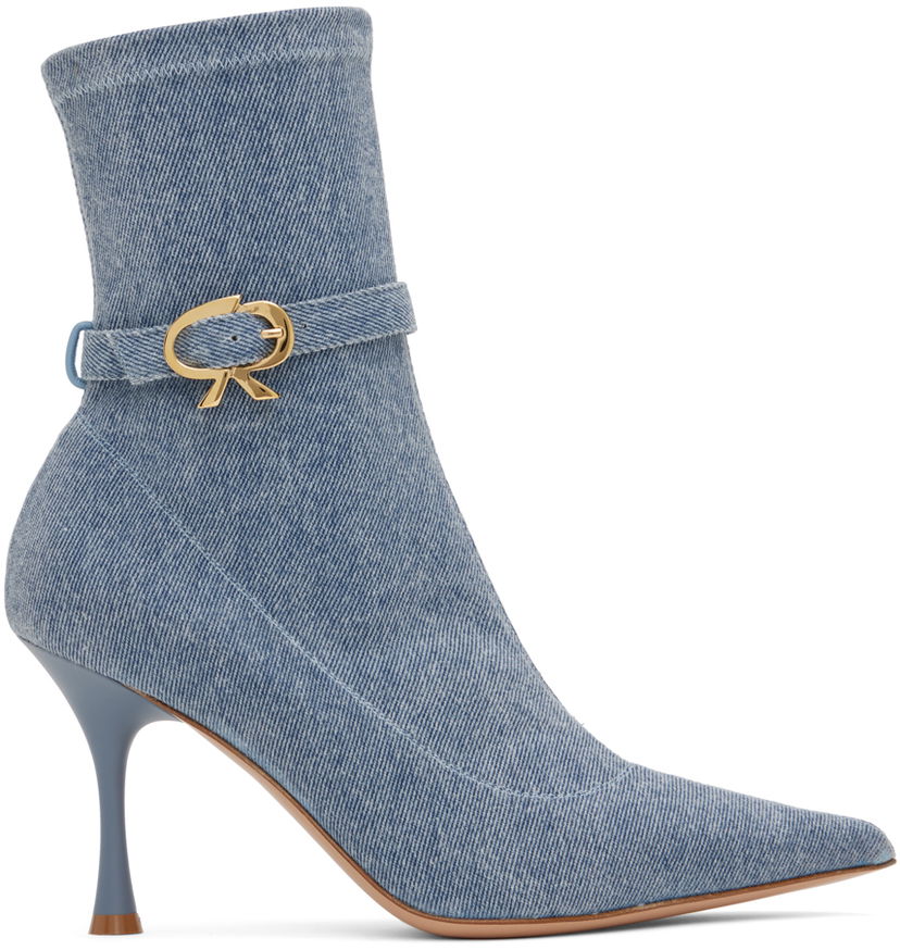 Kaputi Gianvito Rossi Gianvito Rossi Ascent Denim Ankle Boots Plava | G73159.85LAC.DST
