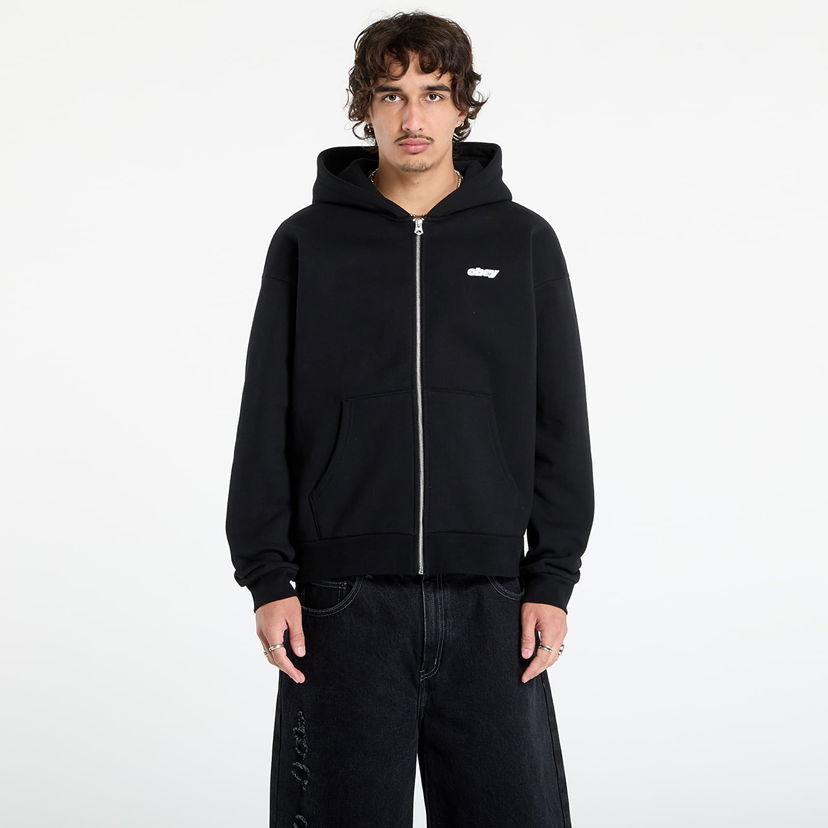 Dukserice OBEY OBEY Gaze Extra Heavy Zip Hoodie Crna | 112460030-BLK