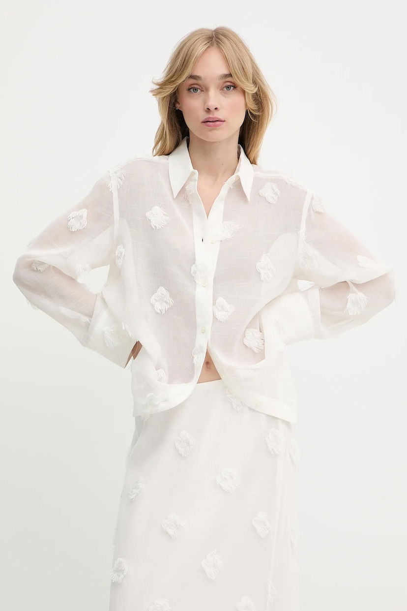 Košulja Samsoe Samsoe Samsoe Samsoe SANOT Relaxed Fit Shirt Bijela | F25200058
