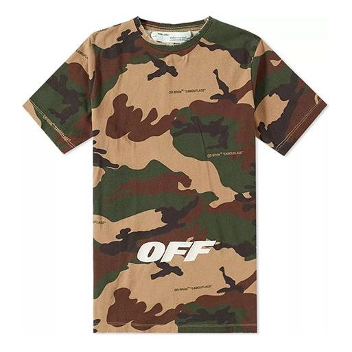 Majica kratkih rukava Off-White Embroidered Camouflage Short Sleeve T-Shirt Smeđa | OMAA038E181850219901, 0