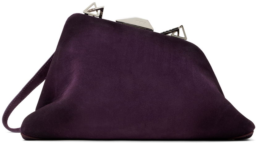 Ručna torbica The Attico The Attico Day Off Suede Shoulder Bag Ljubičasta | 247WAH49 L108