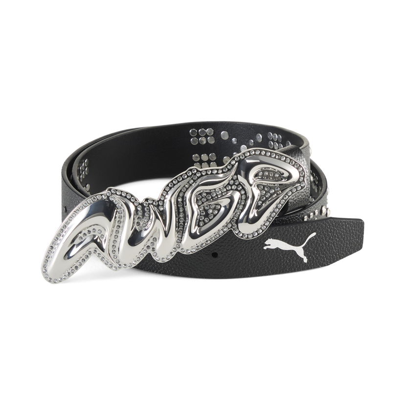 Pojasevi Puma A$AP ROCKY x PUMA AWGE Studded Rhinestone Buckle Belt Crna | 055008_01
