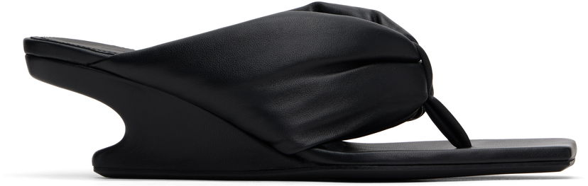 Njega cipela Rick Owens Rick Owens Hollywood Thong Cantilever 45 Heeled Sandals Crna | RP01E7858 LBY
