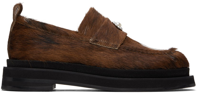 Haljina Simone Rocha Simone Rocha Heart Toe Platform Loafers Smeđa | LOF1PD 0794