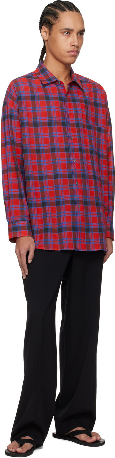 Košulja The Row The Row Lancaster Plaid Shirt Crvena | 882-W3796, 3