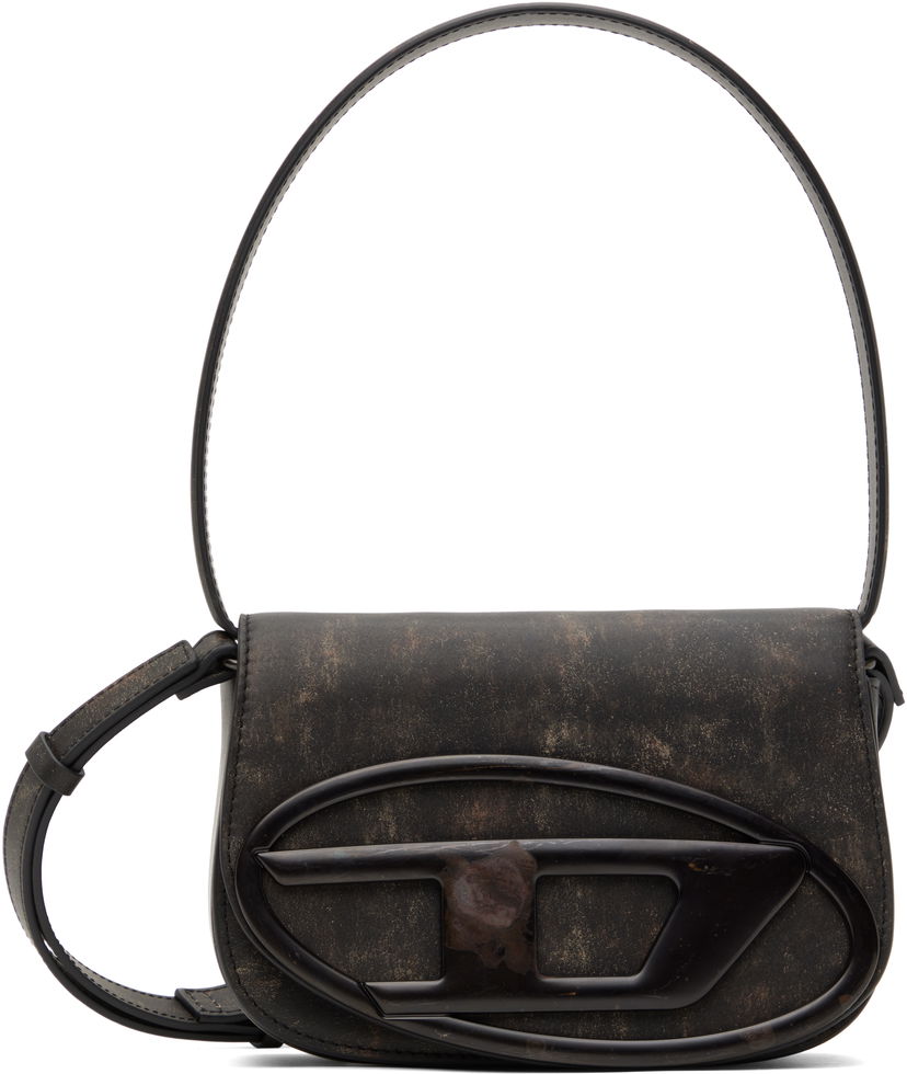 Ručna torbica Diesel Distressed Leather Shoulder Bag Crna | X08396 P0743