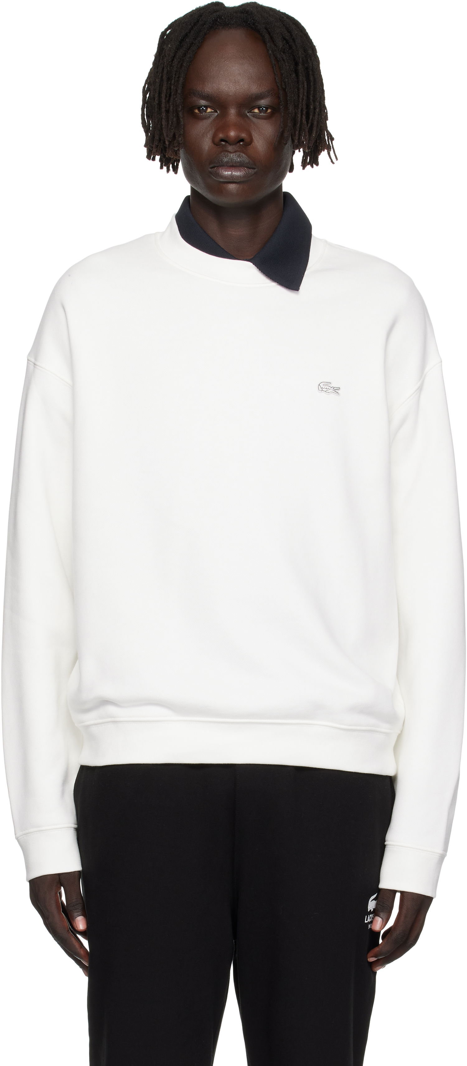 Dukserice Lacoste Loose Fit Heavy Fleece Sweatshirt Bijela | SH7745_70V, 0