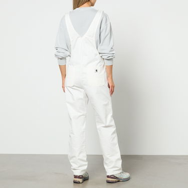 Hlače Carhartt WIP Bib Newcomb Drill Denim Dungarees Bijela | I026561, 2