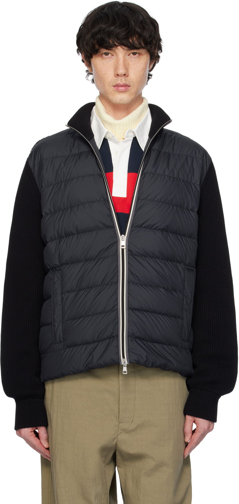 Pernata jakna Moncler Moncler Padded Zip-Up Down Jacket Crna | K10919B00006M1367