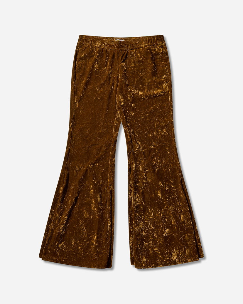Hlače GUESS Velour Flare Pants Smeđa | W5BQ05W0260 G1EM