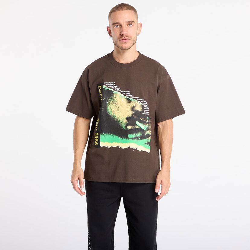 Majica kratkih rukava Pleasures Domination T-Shirt Smeđa | P25F070-BROWN