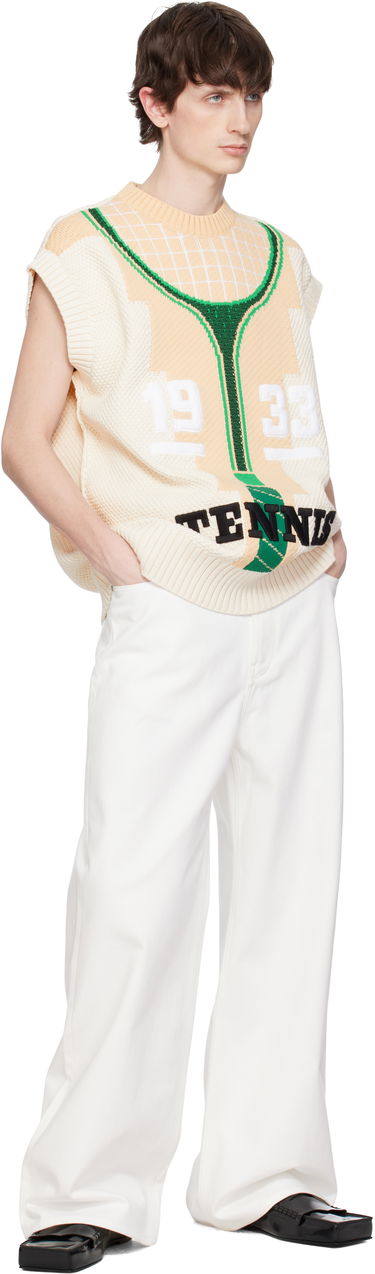 Džemper Lacoste Runway Graphic Tennis Sweater Vest Bež | AH6751, 3