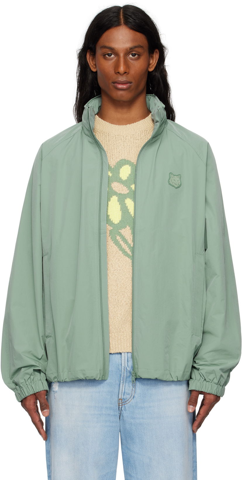 Vjetrovka MAISON KITSUNÉ Maison Kitsuné Windbreaker Jacket Zelena | OM02201WQ4045