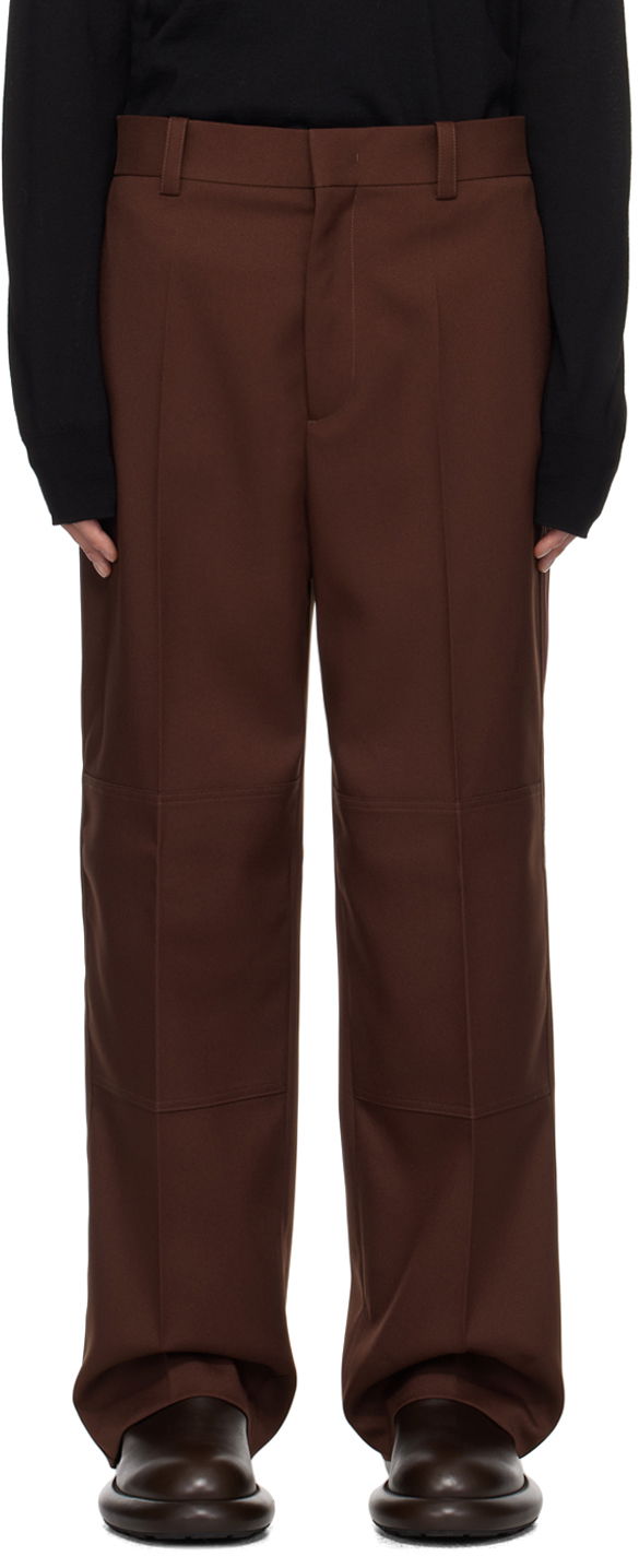 Hlače Jil Sander Jil Sander Paneled Trousers Smeđa | J22KA0131_J70001
