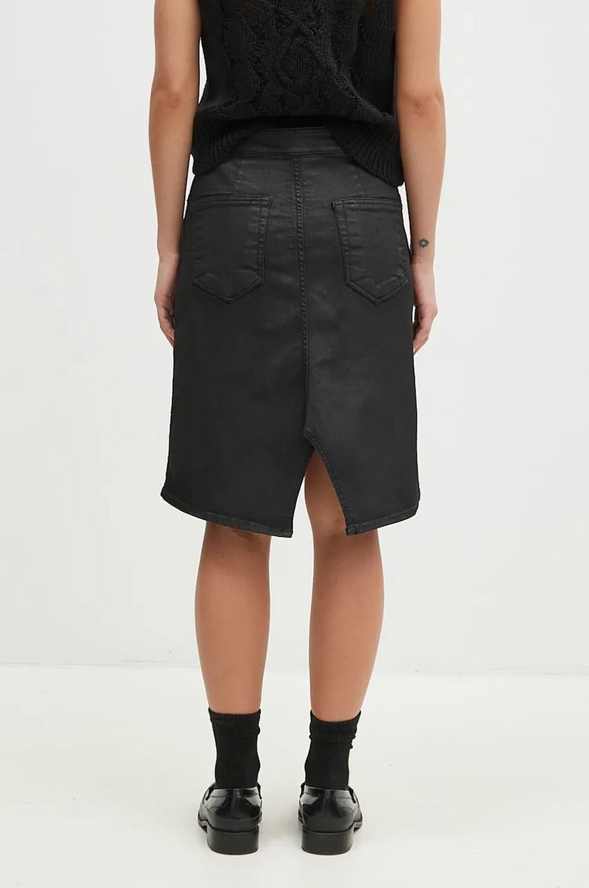 Suknja Rick Owens A-Line Mini Skirt Crna | DS02D2340.SBW