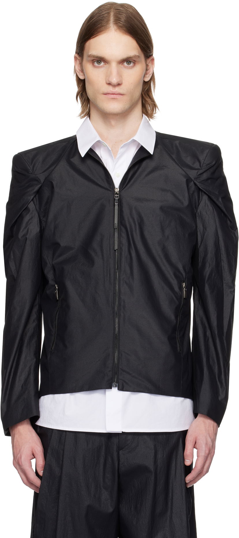 Bomber jakna ADER ERROR ADER error Product. 13 Zip-Up Jacket Crna | BO01SSJK0106BK