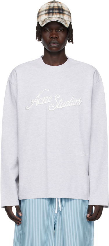 Majica kratkih rukava Acne Studios Acne Studios Embroidered-Logo T-Shirt Siva | CL0369-, 0