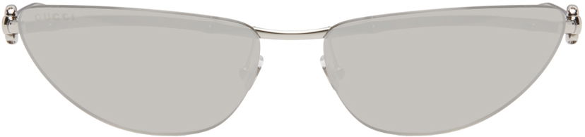 Sunčane naočale Gucci Silver Cat-Eye Sunglasses Metalik | GG1701S-002