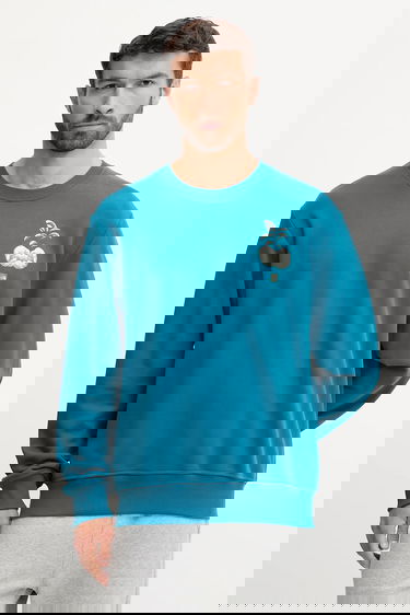 Dukserice The North Face Connect Relaxed Fit Crewneck Sweatshirt with Grow Your Own Way Graphic Print Tirkiz | NF0A8E3ZBSI1, 2