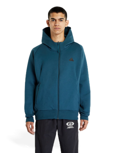 Dukserice adidas Originals Z.N.E. Premium Full-Zip Hooded Track Jacket Arctic Night Zelena | IN5087