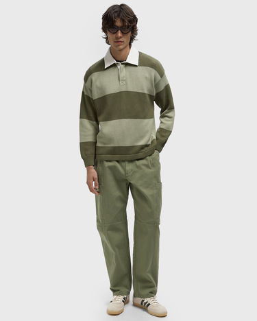 Polo majica Edmmond Studios UNDERCOVER Knitted Striped Long-Sleeve Rugby Polo Zelena | 325-60-09680, 2