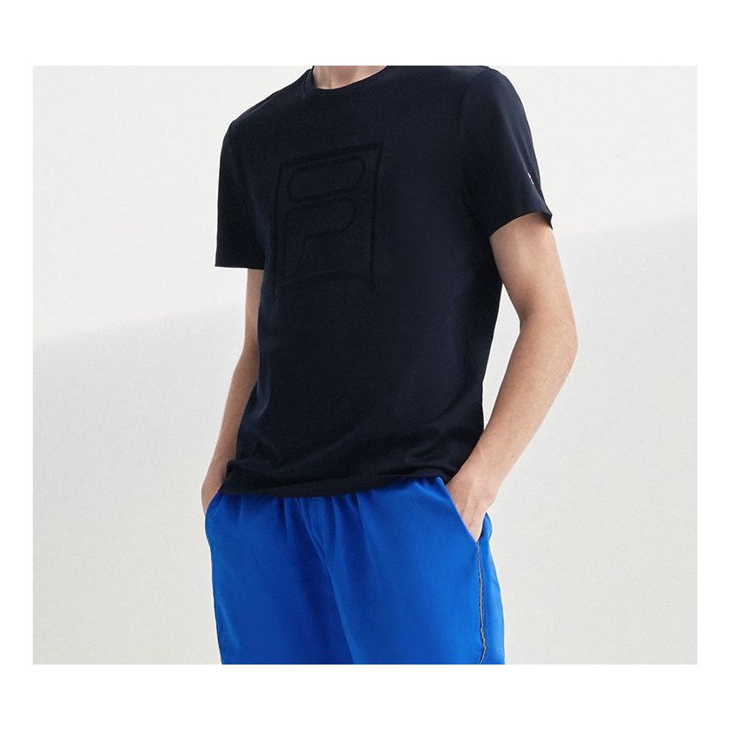 Majica kratkih rukava FILA Men's Embroidered Logo T-Shirt Tamnoplava | F11M028159F-NV