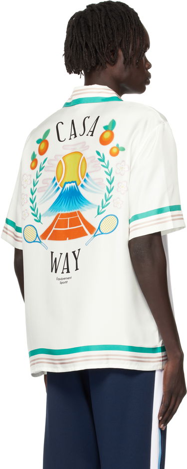 Košulja Casablanca Cuban Collar Resort Shirt Bijela | MPF25-SH-003-07, 4