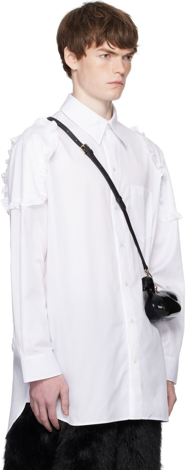 Košulja Simone Rocha Simone Rocha Ruffle Shoulder Patch Tunic Shirt Crna | 5383 1025, 4