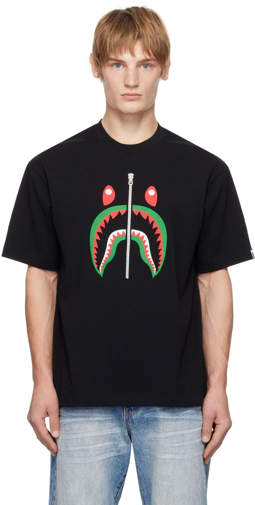 Majica kratkih rukava BAPE Shark Graphic T-Shirt Crna | 001TEK701304M