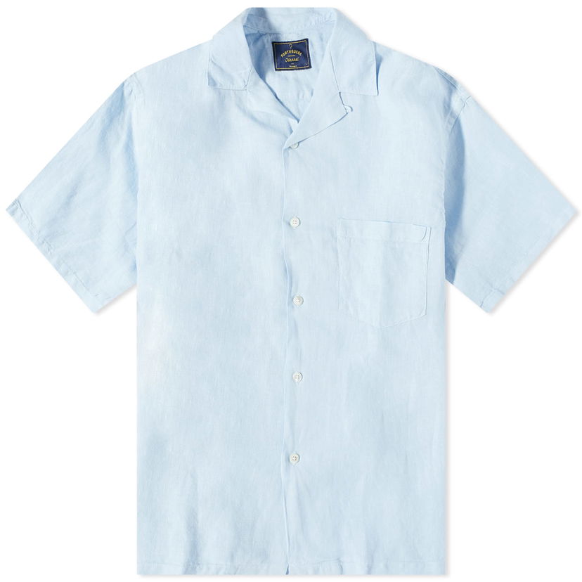 Košulja Portuguese Flannel Portuguese Flannel Linen Camp Vacation Shirt Plava | SS23-0100SKY