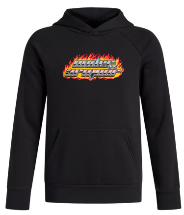Dukserice Under Armour Rival Fleece Flaming Wordmark Hoodie Crna | 6003781-001, 0
