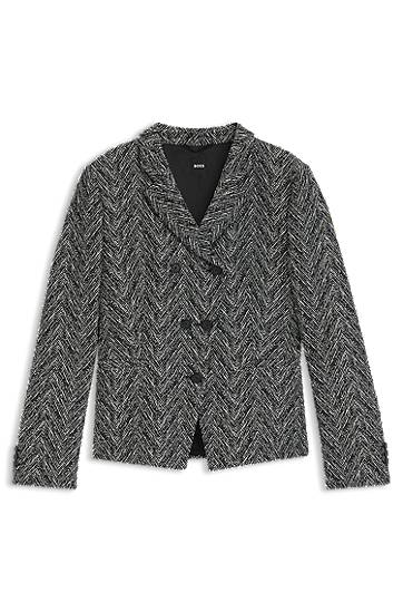 Jakna BOSS Regular-fit blazer in herringbone tweed Višebojno | 50548306