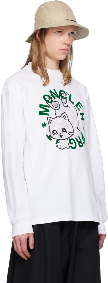 Džemper Moncler Moncler Genius x FRGMT Hiroshi Fujiwara Cartoon Logo Long Sleeve T-Shirt Bijela | K109U8D00001M3265, 1