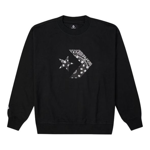 Dukserice Converse Star Chevron Paisley Pattern Sweatshirt Crna | 10023164-A02