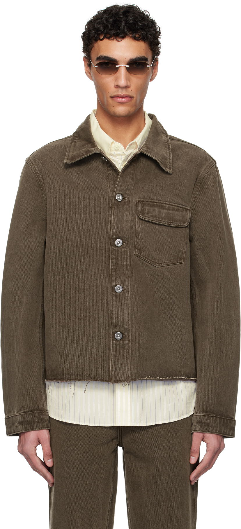 Jakna OUR LEGACY Our Legacy Cut Rebirth Denim Jacket Smeđa | M2255CC