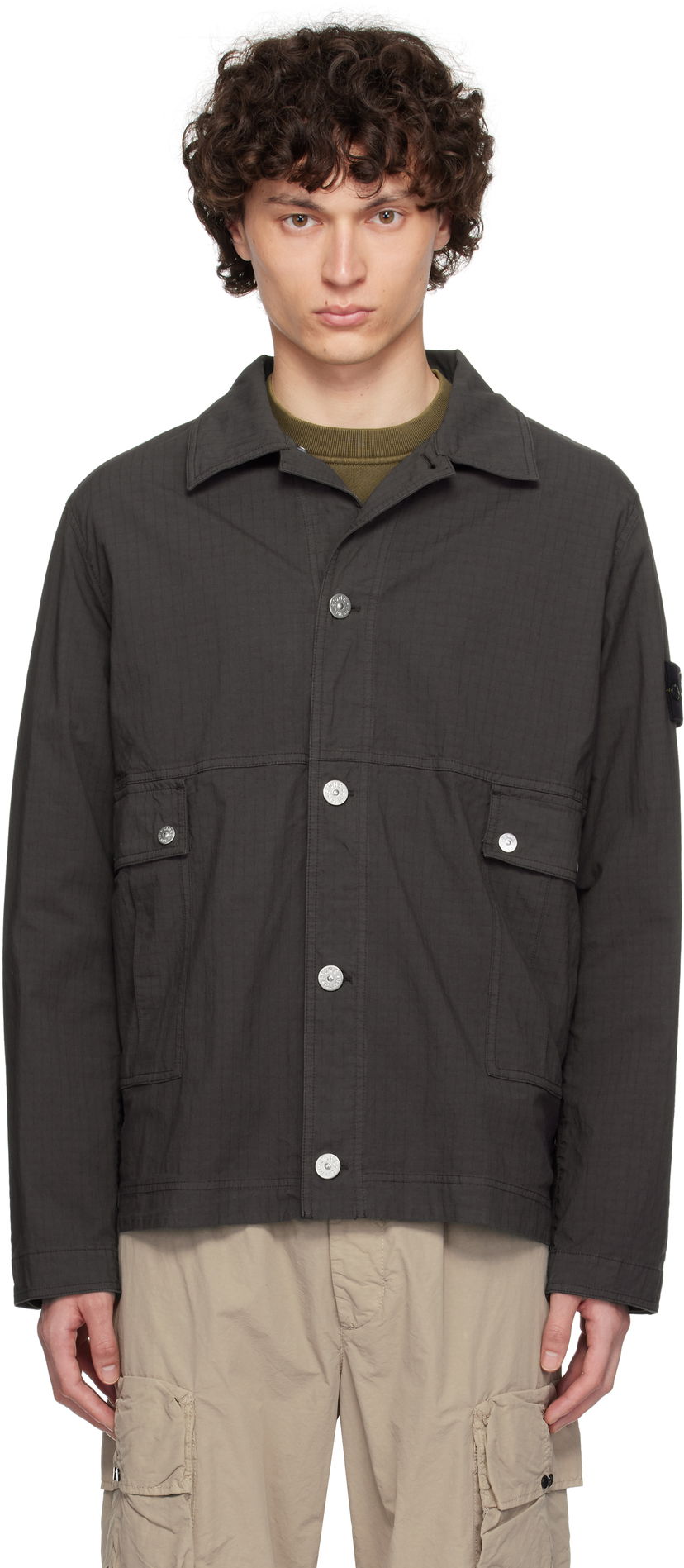 Jakna Stone Island Stone Island Mil-Spec Stretch Ripstop-TC Jacket Zelena | K1S15 1200026 S0063