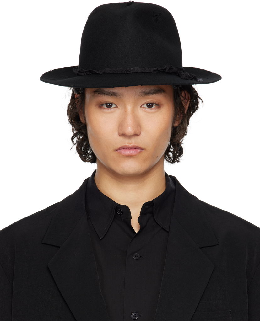 Šešir Yohji Yamamoto YOHJI YAMAMOTO Wool Soft Hat Crna | HP-H05-160