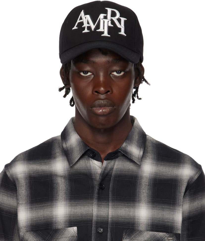 Kapa AMIRI Staggered Logo Canvas Cap Crna | AMHACP1039