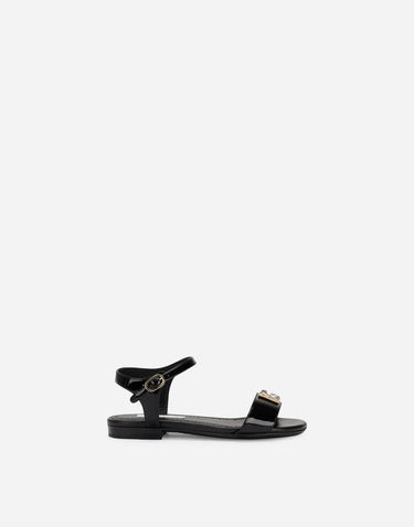 Tenisice i cipele Dolce & Gabbana Patent Leather Sandals With Dg Logo Crna | D11048A115380999, 0