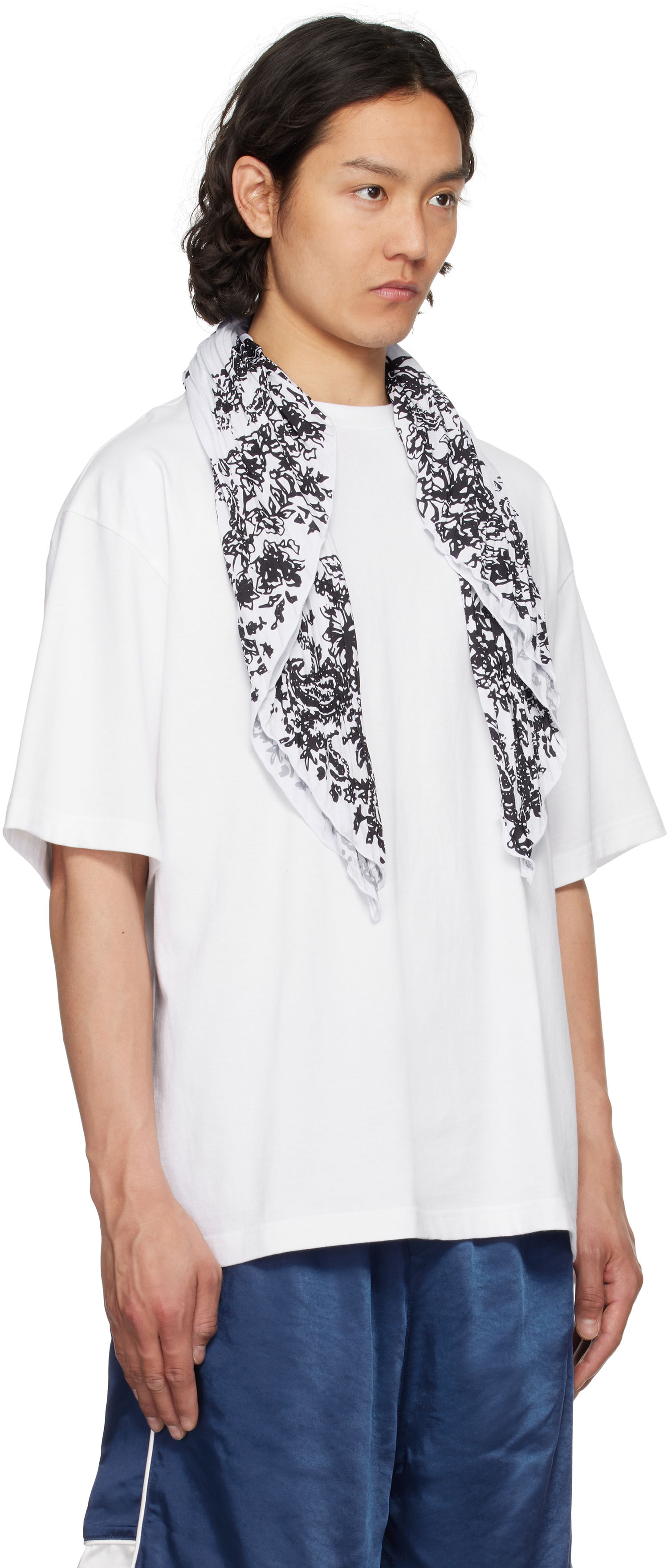 Majica kratkih rukava We11done We11done Wrinkled Muffler T-Shirt Bijela | WD-TT1-25-732-U-WH, 1