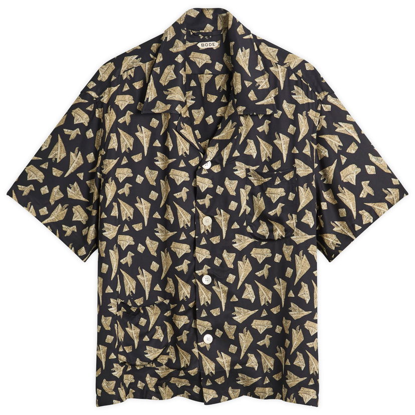 Košulja Bode Paper Hat Short Sleeve Shirt Crna | MRF25SH012