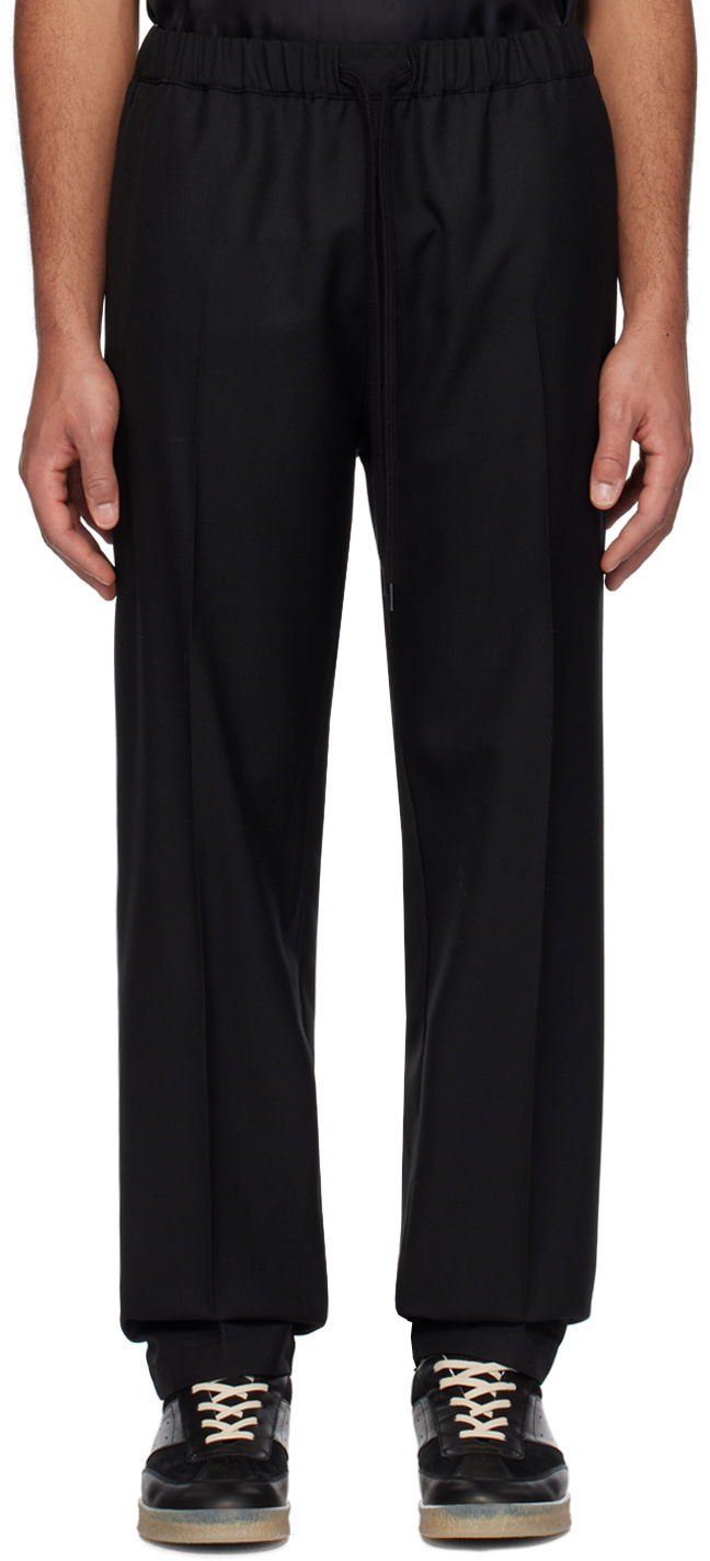 Hlače Maison Margiela MM6 Tapered Trousers Crna | SH0KA0007 S78357