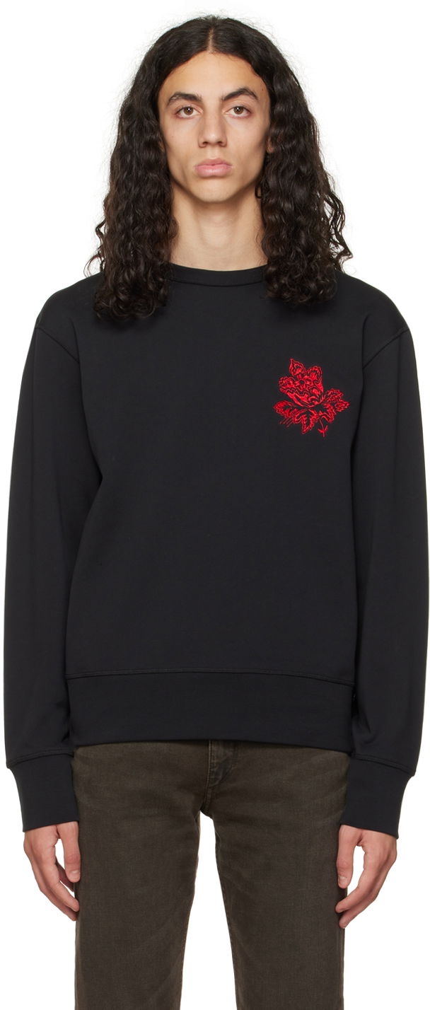 Džemper rag & bone Lunar New Year Embroidered Sweatshirt Crna | MBC22HT058NY58